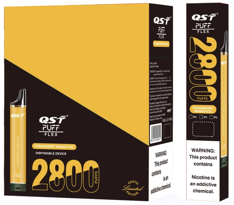 QST Puff Flex 2800 Puffs Vape Disposable Wholesale Electronic Cigarettes 0% 2% 3% 5% 8 ml Pod 850mah Battery Pen
