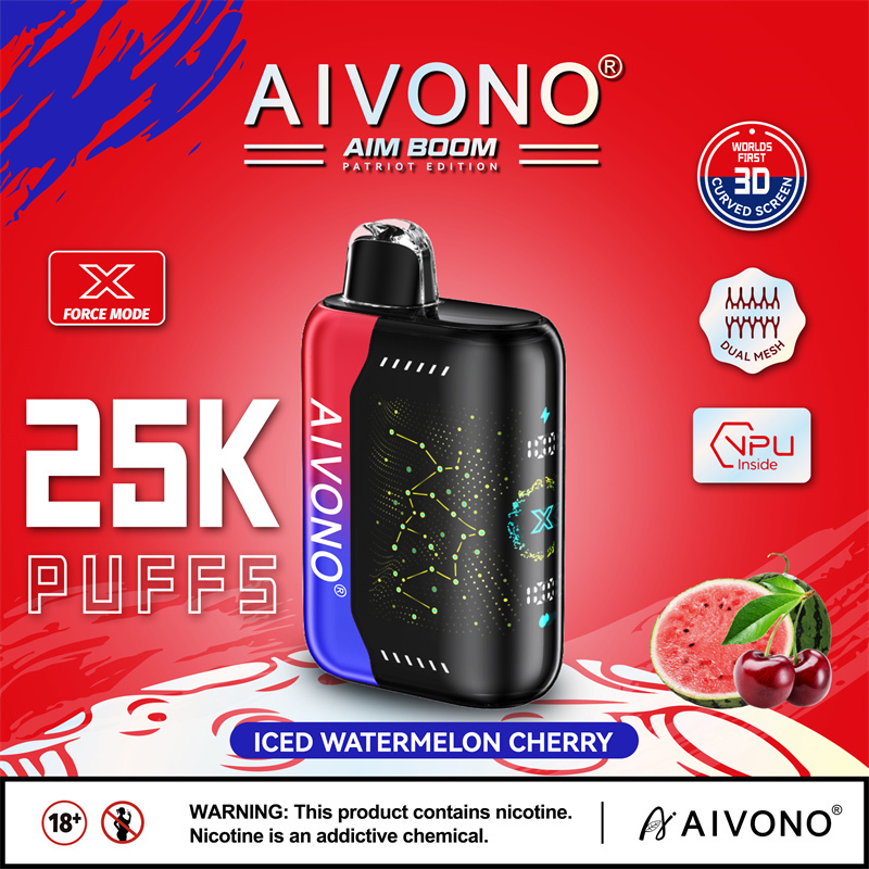 Aivono Aim Boom 25000 Puffs Smart Screen Vape Disposable Wholesale Electronic Cigarettes Puff 25k 0% 2% 3% 5% 28ml Pod Mesh Coil Star Flexible Screen 650mah Rechargeable Battery Adjustable Airflow Pen