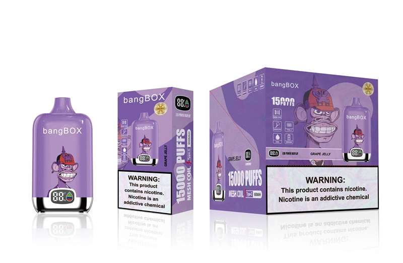 Bang Box 15000 Puffs Smart Screen Disposable E Cigarettes Vape Puff 15k 0% 2% 3% 5% 25ml Prefilled Pod Mesh Coil 650mah Rechargeable Pen