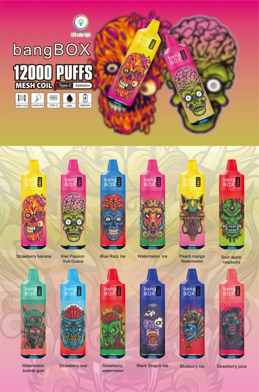 Bang Box 12000 Puffs Disposable E Cigarettes Vape Puff 12k 0% 2% 3% 5% 20ml Prefilled Pod Mesh Coil 650mah Rechargeable Battery Pen Vaper Device
