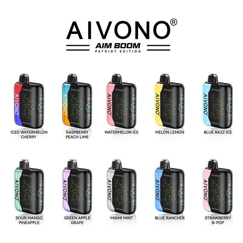 Aivono Aim Boom 25000 Puffs Smart Screen Vape Disposable Wholesale Electronic Cigarettes Puff 25k 0% 2% 3% 5% 28ml Pod Mesh Coil Star Flexible Screen 650mah Rechargeable Battery Adjustable Airflow Pen