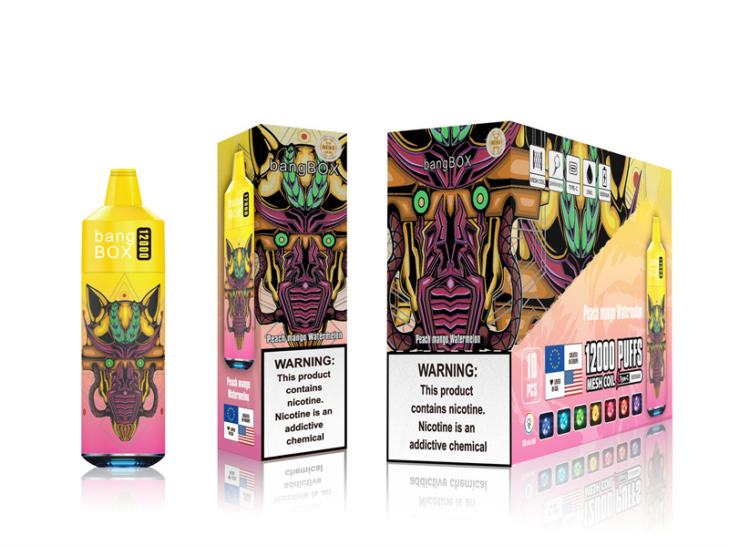 Bang Box 12000 Puffs Disposable E Cigarettes Vape Puff 12k 0% 2% 3% 5% 20ml Prefilled Pod Mesh Coil 650mah Rechargeable Battery Pen Vaper Device