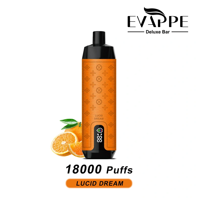 Aivono Evappe Deluxe Bar 18000 Puffs LED Screen Wholesale Disposable Vape Pen Electronic Cigarette Puff 18k DTL Adjustable Airflow Lung Suction