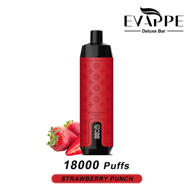 Aivono Evappe Deluxe Bar 18000 Puffs LED Screen Wholesale Disposable Vape Pen Electronic Cigarette Puff 18k DTL Adjustable Airflow Lung Suction