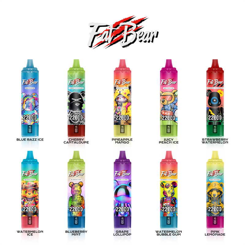 Aivono Fat Bear 22000 Puffs LED Screen Wholesale Disposable Vape Pen Electronic Cigarette Puff 22k Adjustable Airflow