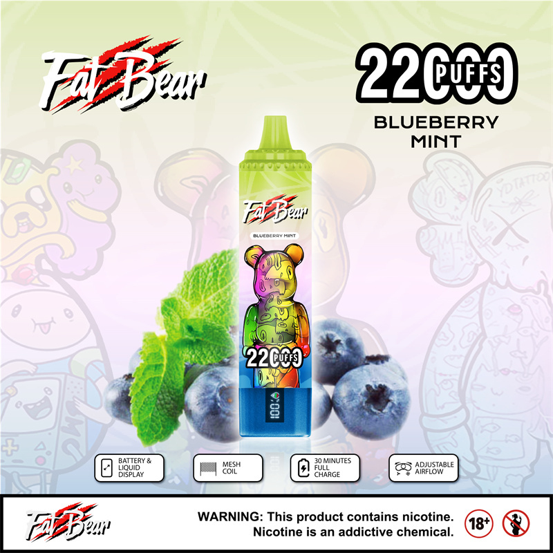 Aivono Fat Bear 22000 Puffs LED Screen Wholesale Disposable Vape Pen Electronic Cigarette Puff 22k Adjustable Airflow