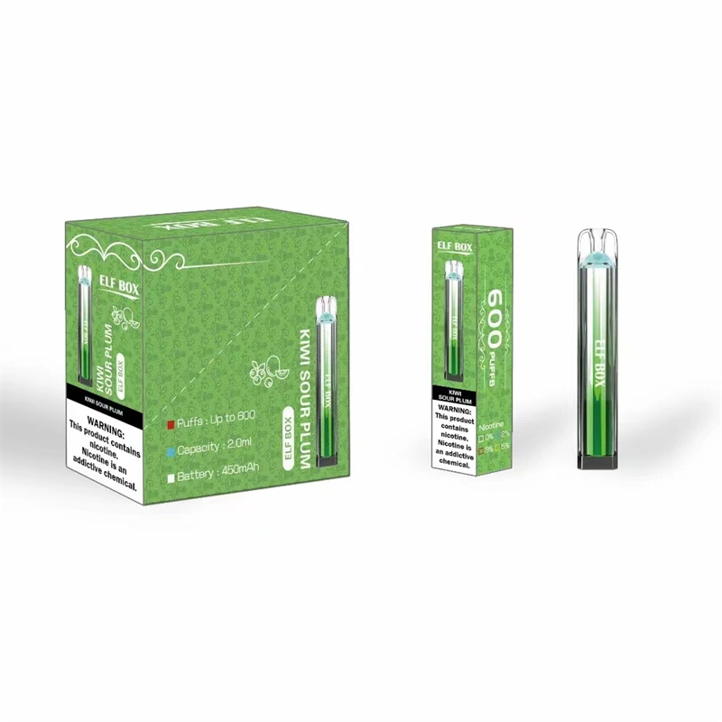 Elf Box 600 Puffs Wholesale Disposable Vape Pen Electronic Cigarette 2ML Pod Crystal Puff 600 450mah Battery