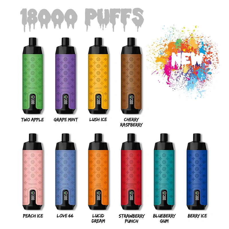 Aivono Evappe Deluxe Bar 18000 Puffs LED Screen Wholesale Disposable Vape Pen Electronic Cigarette Puff 18k DTL Adjustable Airflow Lung Suction