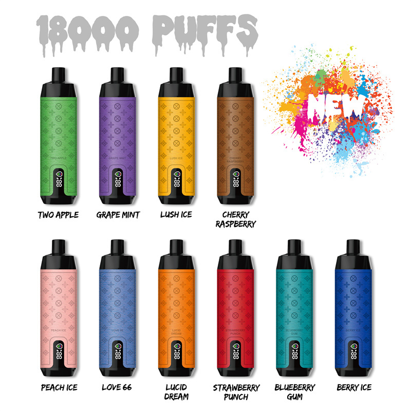 Aivono Evappe Deluxe Bar 18000 Puffs LED Screen Wholesale Disposable Vape Pen Electronic Cigarette Puff 18k DTL Adjustable Airflow Lung Suction