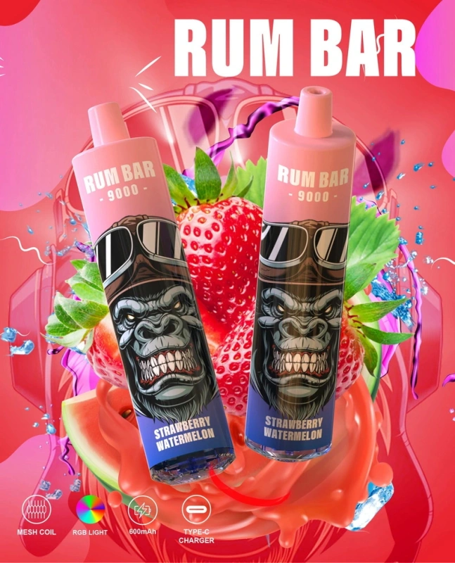 QST Rum Bar 9000 Puffs Wholesale Disposable Electronic Cigarette 18ML Mesh Coil Pod 600mah Rechageable Battery Puff 9k Vape Pen