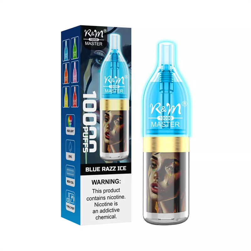 R&M Master 10000 Puffs Wholesale Disposable Vape RandM Electronic Cigarette 20ml E liquid RGB Light Rechargable Battery Minimum Order 500pcs