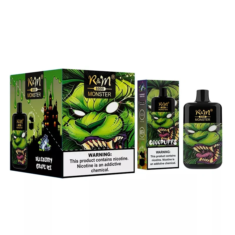 R&M Monster 6000 Puffs Wholesale Disposable I Vape Pen Electronic Cigarette 13ml E liquid Rechargable Battery