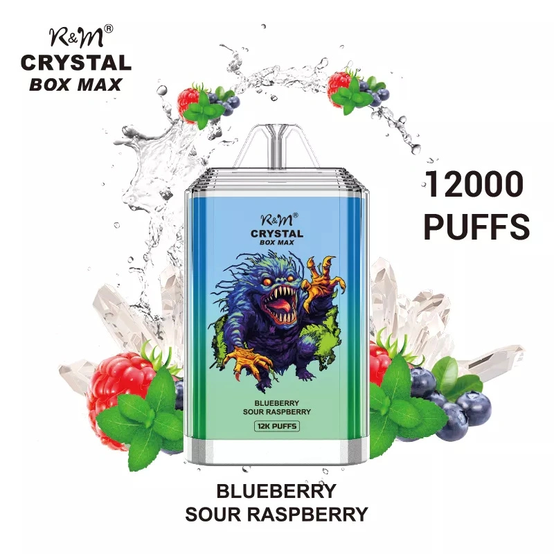 R&M RandM Crystal Box Max 12000 Puffs Wholesale Disposable Vape Electronic Cigarette 20ml E liquid Rechargable Battery Pen Minimum Order 500pcs