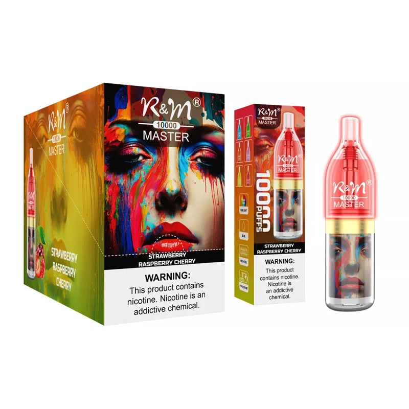 R&M Master 10000 Puffs Wholesale Disposable Vape RandM Electronic Cigarette 20ml E liquid RGB Light Rechargable Battery Minimum Order 500pcs