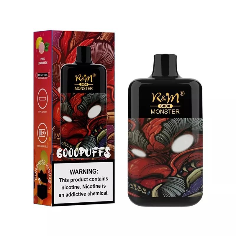 R&M Monster 6000 Puffs Wholesale Disposable I Vape Pen Electronic Cigarette 13ml E liquid Rechargable Battery