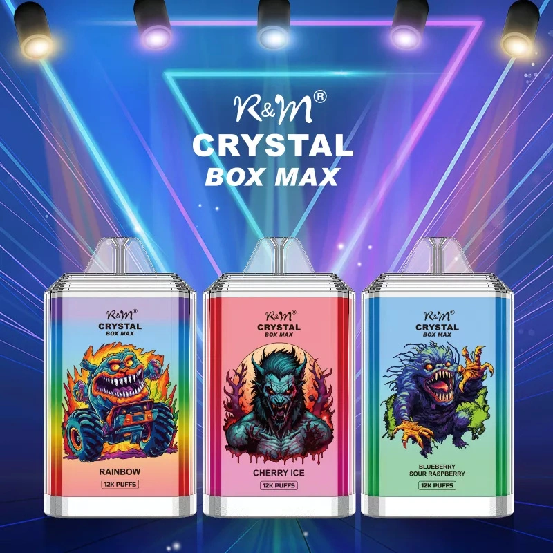 R&M RandM Crystal Box Max 12000 Puffs Wholesale Disposable Vape Electronic Cigarette 20ml E liquid Rechargable Battery Pen