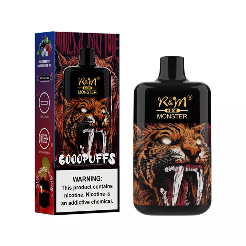 R&M Monster 6000 Puffs Wholesale Disposable I Vape Pen Electronic Cigarette 13ml E liquid Rechargable Battery