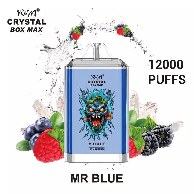 R&M RandM Crystal Box Max 12000 Puffs Wholesale Disposable Vape Electronic Cigarette 20ml E liquid Rechargable Battery Pen Minimum Order 500pcs