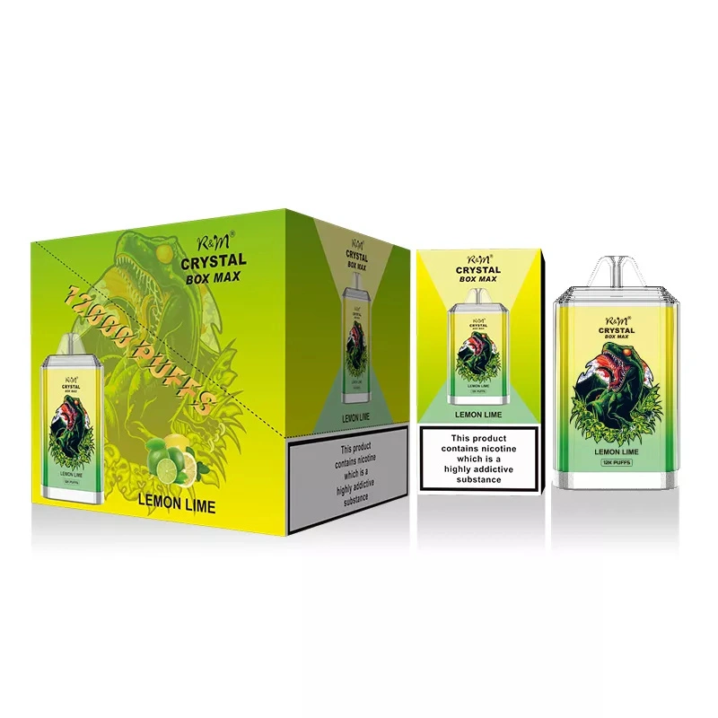 R&M RandM Crystal Box Max 12000 Puffs Wholesale Disposable Vape Electronic Cigarette 20ml E liquid Rechargable Battery Pen