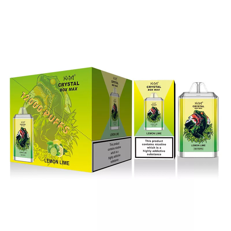 R&M RandM Crystal Box Max 12000 Puffs Wholesale Disposable Vape Electronic Cigarette 20ml E liquid Rechargable Battery Pen
