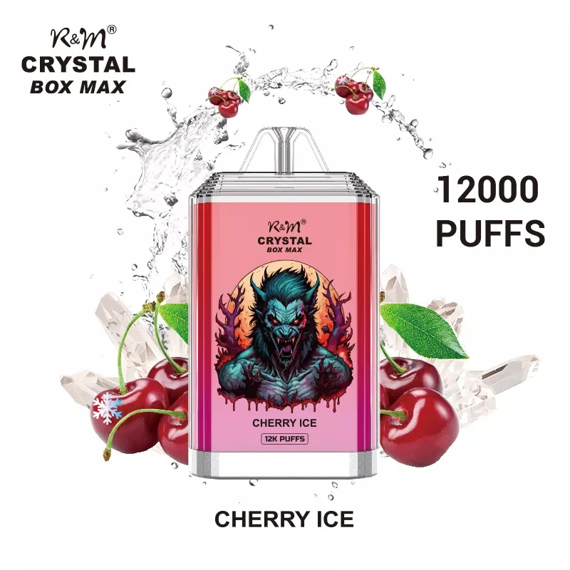 R&M RandM Crystal Box Max 12000 Puffs Wholesale Disposable Vape Electronic Cigarette 20ml E liquid Rechargable Battery Pen Minimum Order 500pcs