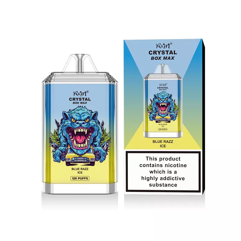 R&M RandM Crystal Box Max 12000 Puffs Wholesale Disposable Vape Electronic Cigarette 20ml E liquid Rechargable Battery Pen Minimum Order 500pcs
