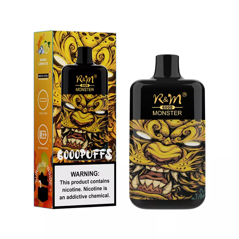 R&M Monster 6000 Puffs WholesaleI Vape Disposable Electronic Cigarette 13ml E liquid Rechargable Battery Pen Minimum Order 500pcs