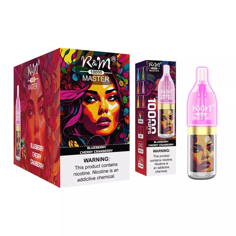 R&M Master 10000 Puffs Wholesale Disposable Vape RandM Electronic Cigarette 20ml E liquid RGB Light Rechargable Battery Minimum Order 500pcs
