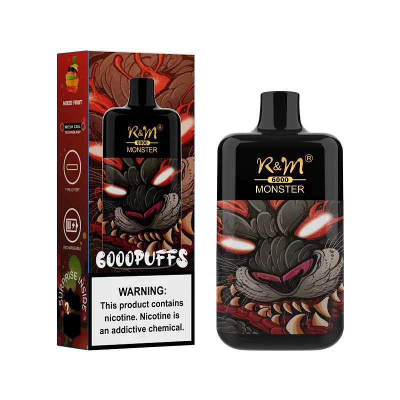 R&M Monster 6000 Puffs Wholesale Disposable I Vape Pen Electronic Cigarette 13ml E liquid Rechargable Battery