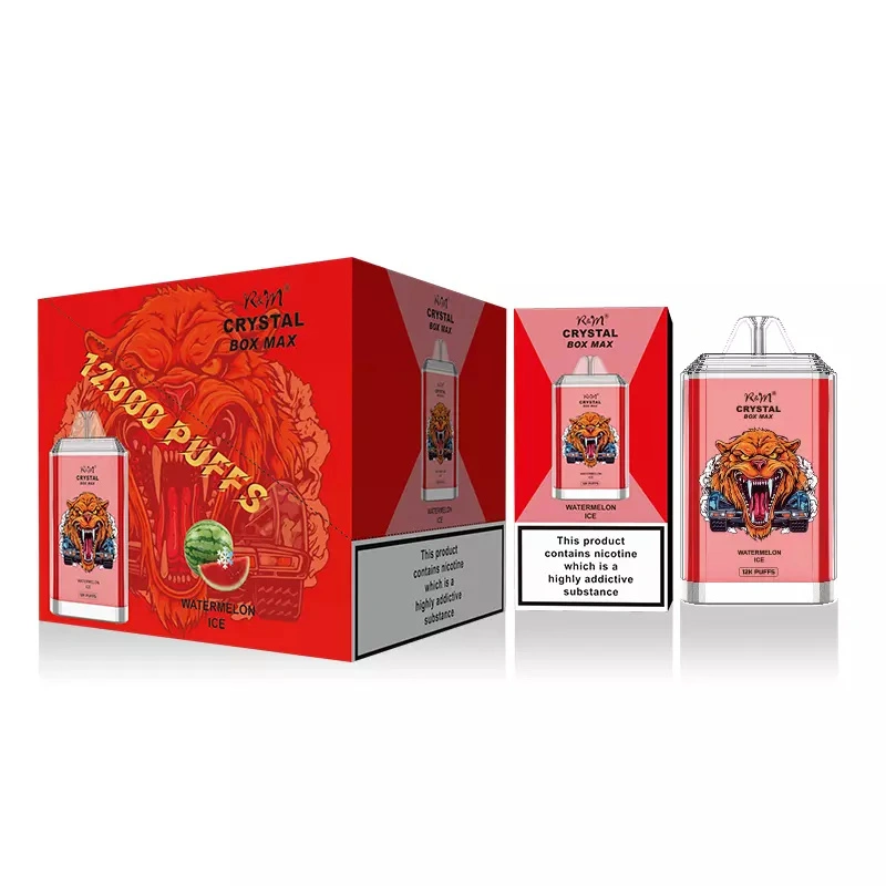 R&M RandM Crystal Box Max 12000 Puffs Wholesale Disposable Vape Electronic Cigarette 20ml E liquid Rechargable Battery Pen Minimum Order 500pcs
