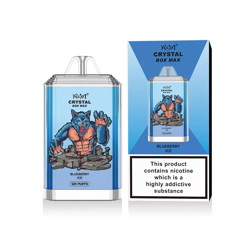 R&M RandM Crystal Box Max 12000 Puffs Wholesale Disposable Vape Electronic Cigarette 20ml E liquid Rechargable Battery Pen