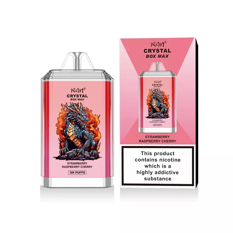 R&M RandM Crystal Box Max 12000 Puffs Wholesale Disposable Vape Electronic Cigarette 20ml E liquid Rechargable Battery Pen Minimum Order 500pcs