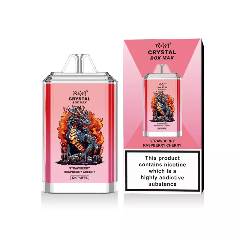 R&M RandM Crystal Box Max 12000 Puffs Wholesale Disposable Vape Electronic Cigarette 20ml E liquid Rechargable Battery Pen Minimum Order 500pcs