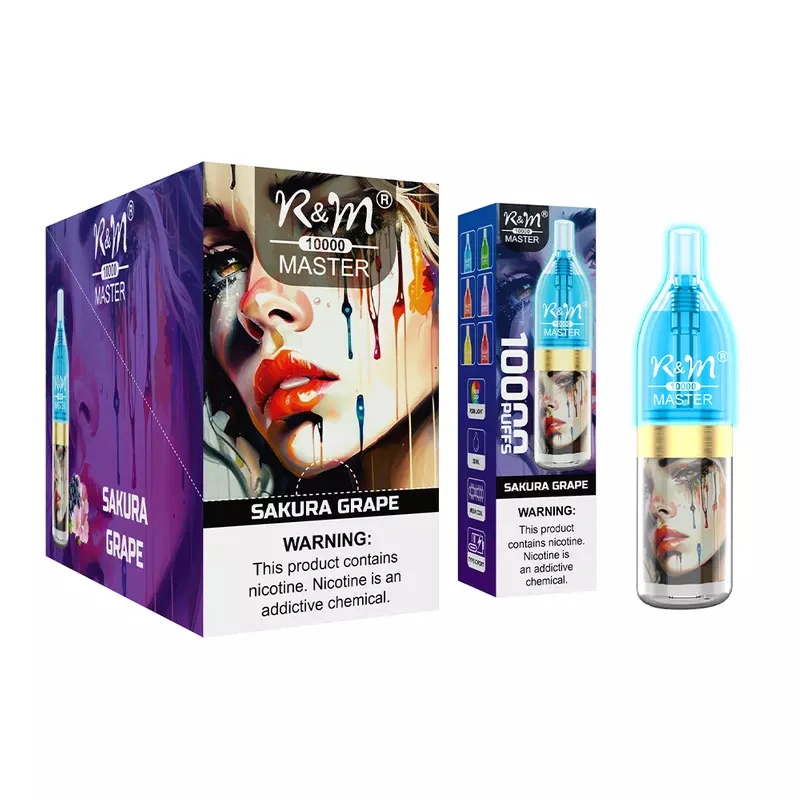 R&M Master 10000 Puffs Wholesale Disposable Vape RandM Electronic Cigarette 20ml E liquid RGB Light Rechargable Battery