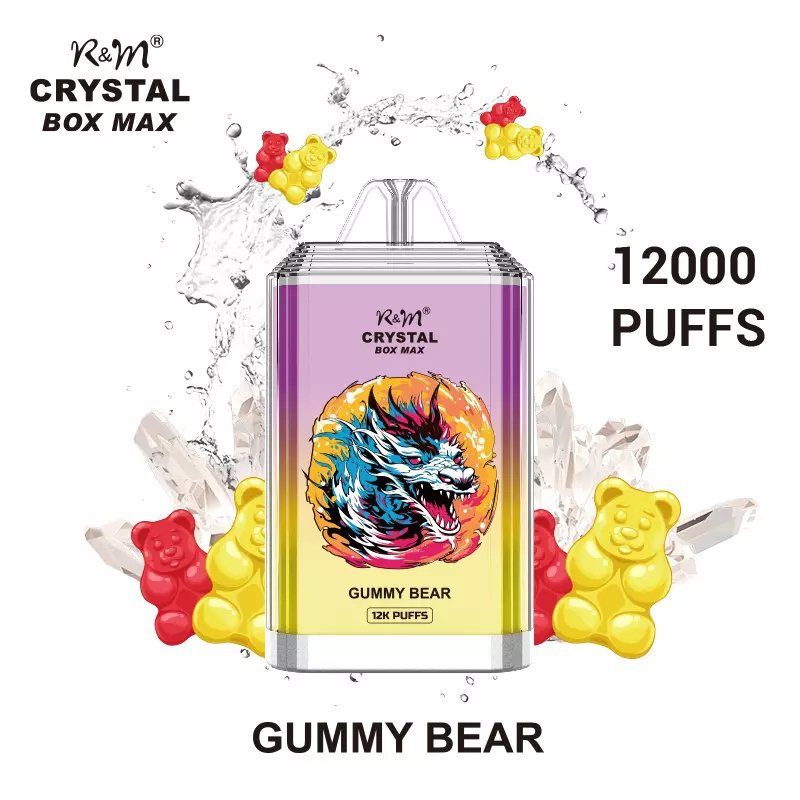 R&M RandM Crystal Box Max 12000 Puffs Wholesale Disposable Vape Electronic Cigarette 20ml E liquid Rechargable Battery Pen Minimum Order 500pcs