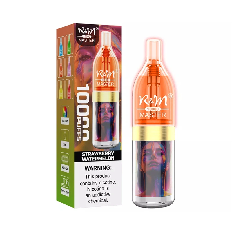 R&M Master 10000 Puffs Wholesale Disposable Vape RandM Electronic Cigarette 20ml E liquid RGB Light Rechargable Battery Minimum Order 500pcs