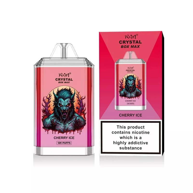 R&M RandM Crystal Box Max 12000 Puffs Wholesale Disposable Vape Electronic Cigarette 20ml E liquid Rechargable Battery Pen Minimum Order 500pcs