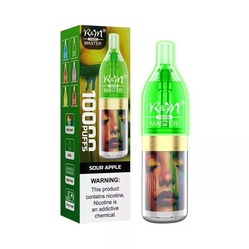 R&M Master 10000 Puffs Wholesale Disposable Vape RandM Electronic Cigarette 20ml E liquid RGB Light Rechargable Battery Minimum Order 500pcs