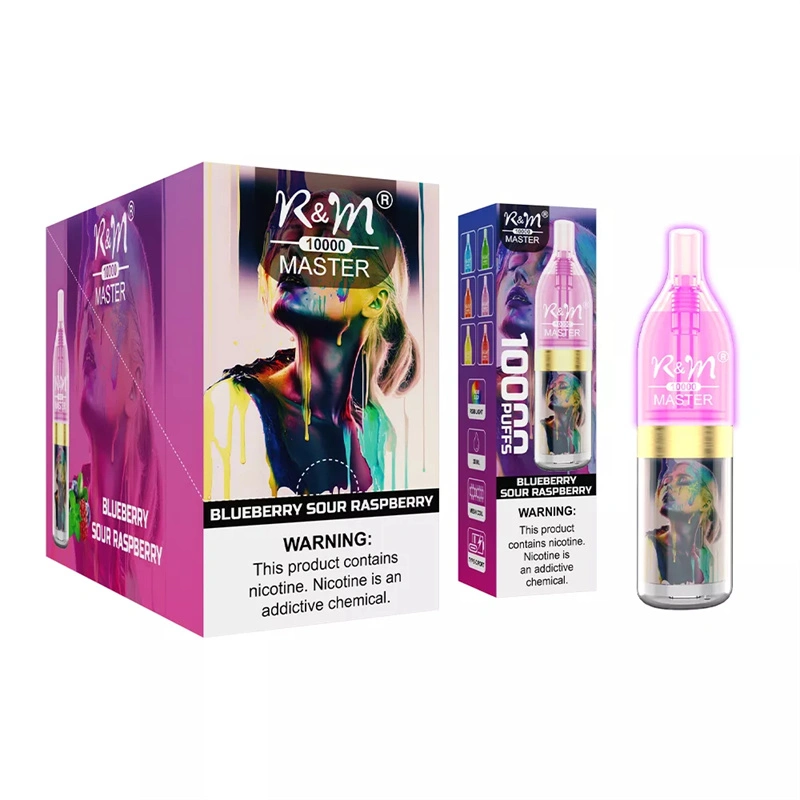 R&M Master 10000 Puffs Wholesale Disposable Vape RandM Electronic Cigarette 20ml E liquid RGB Light Rechargable Battery