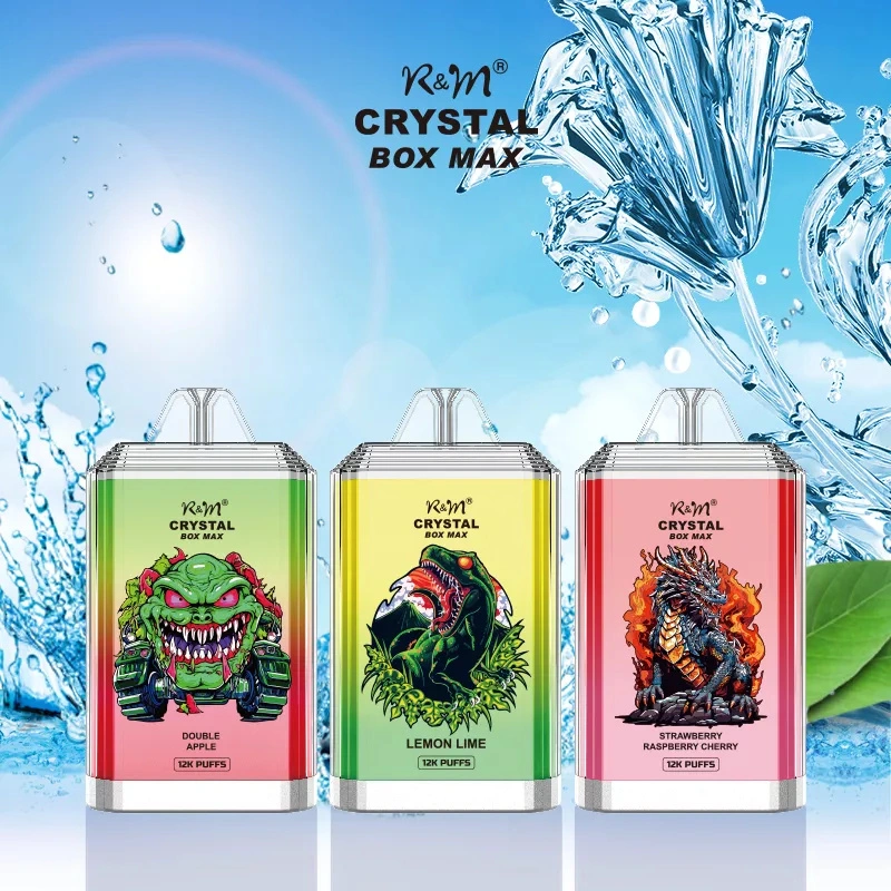 R&M RandM Crystal Box Max 12000 Puffs Wholesale Disposable Vape Electronic Cigarette 20ml E liquid Rechargable Battery Pen