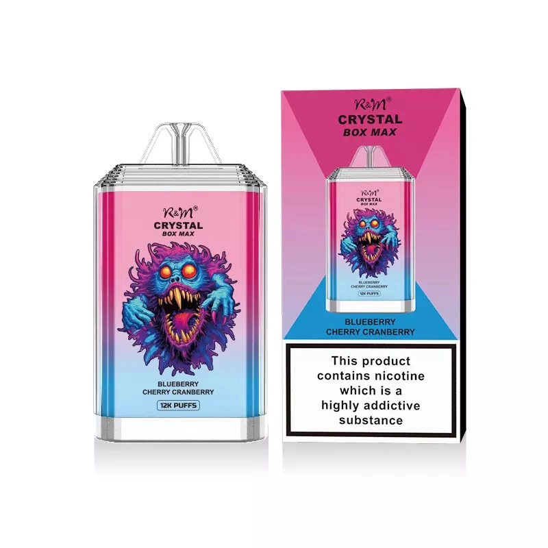 R&M RandM Crystal Box Max 12000 Puffs Wholesale Disposable Vape Electronic Cigarette 20ml E liquid Rechargable Battery Pen Minimum Order 500pcs