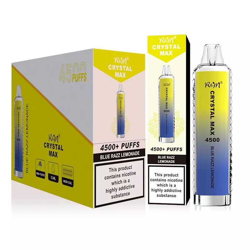 Wholesale Vape R&M Randm Crystal Max 4500 Puffs Disposable Electronic Cigarette 12ml E Liquid 1400mah Pen Minimum Order 500pcs