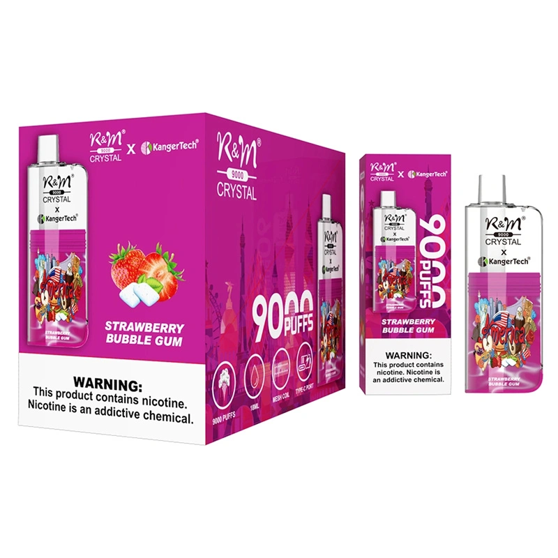 R&M Randm Crystal 9000 Puffs Wholesale Disposable Electronic Cigarette 18ml E Liquid 600mah Rechargeable Vape Pen