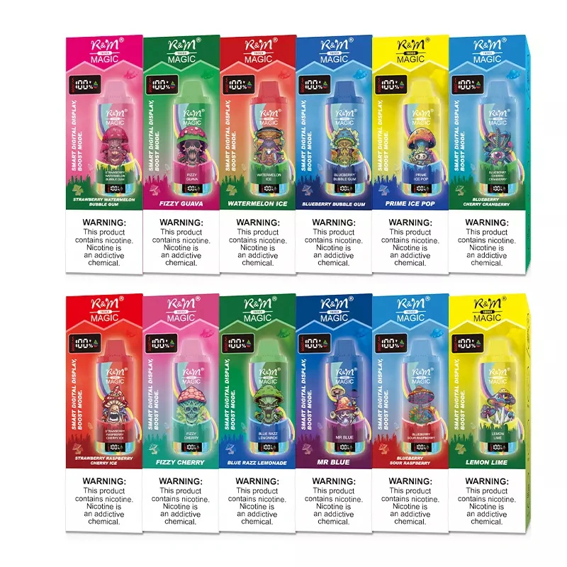 R&M Magic 16000 Puffs LED Screen Wholesale Randm Disposable Electronic Cigarette Rechargeable Vape Pen RGB Lights