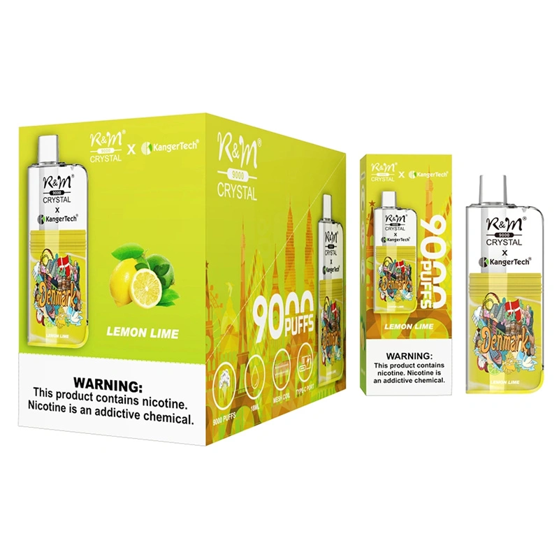 R&M Randm Crystal 9000 Puffs Wholesale Disposable Electronic Cigarette 18ml E Liquid 600mah Rechargeable Vape Pen