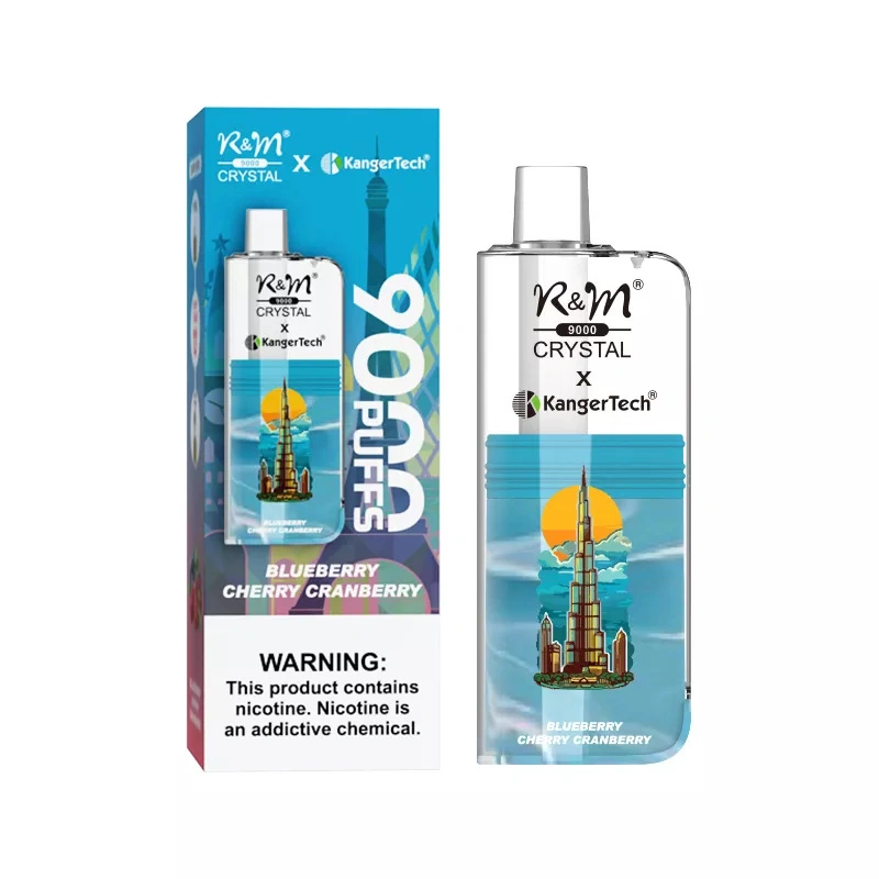 R&M Randm Crystal 9000 Puffs Wholesale Disposable Electronic Cigarette 18ml E Liquid 600mah Rechargeable Vape Pen Minimum Order 500pcs