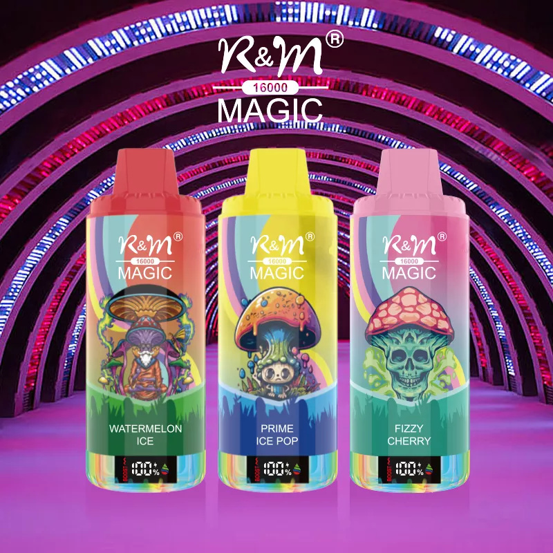 R&M Magic 16000 Puffs LED Screen Wholesale Randm Disposable Electronic Cigarette Rechargeable Vape Pen RGB Lights