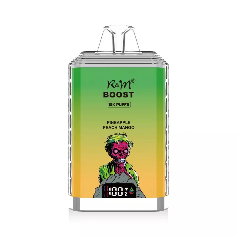 R&M Boost 15000 Puffs Wholesale Randm Crystal Disposable Electronic Cigarette LED Screen Dual Mesh Coil Rechargeable Vape Pen