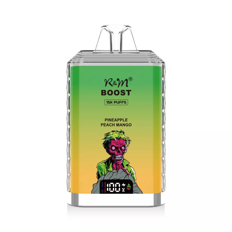 R&M Boost 15000 Puffs Wholesale Randm Crystal Disposable Electronic Cigarette LED Screen Dual Mesh Coil Rechargeable Vape Pen
