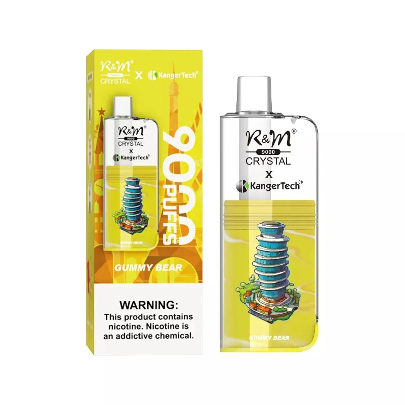 R&M Randm Crystal 9000 Puffs Wholesale Disposable Electronic Cigarette 18ml E Liquid 600mah Rechargeable Vape Pen Minimum Order 500pcs